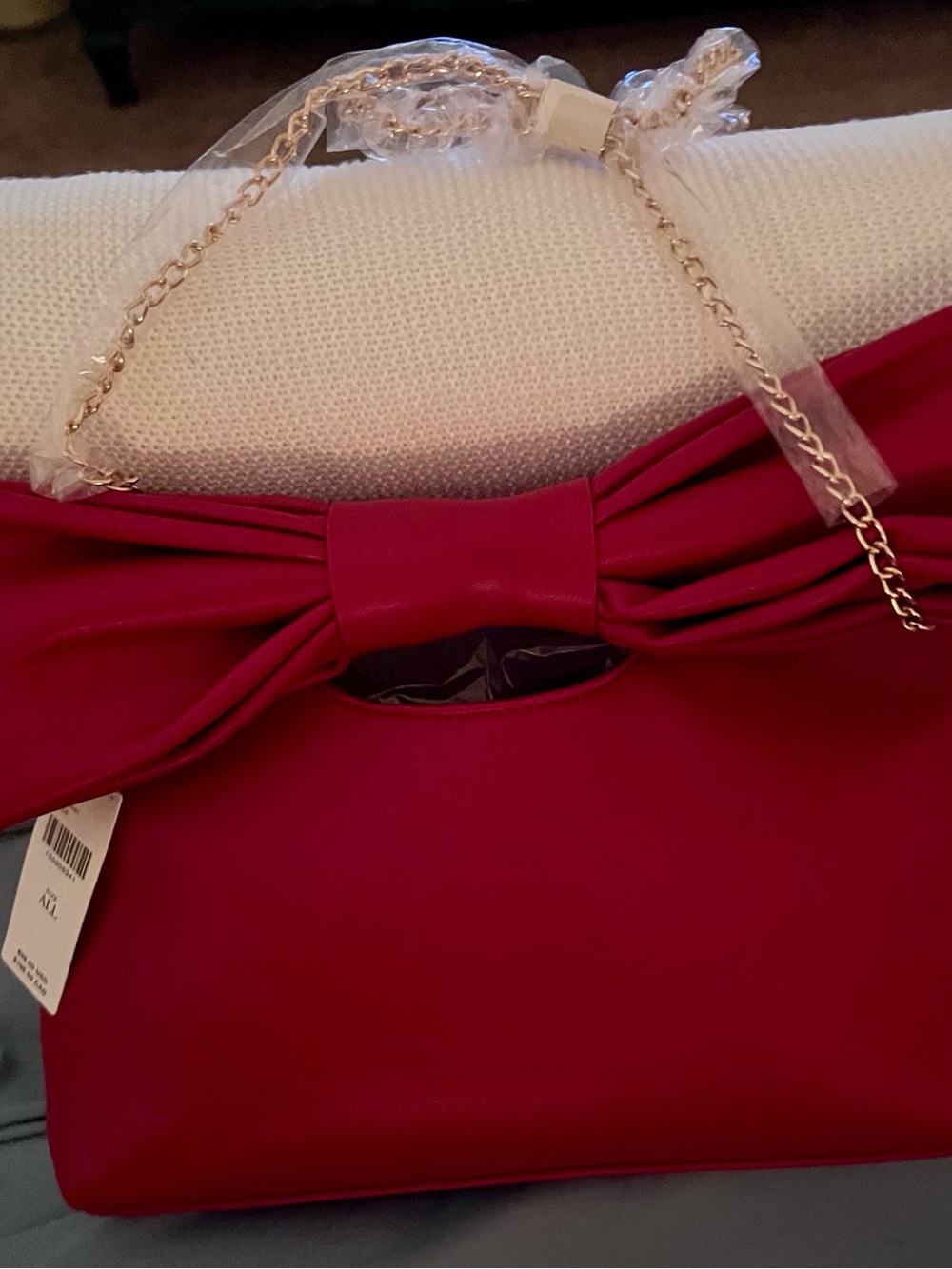 Anthropologie Red Bow Clutch - Picture 2 of 8